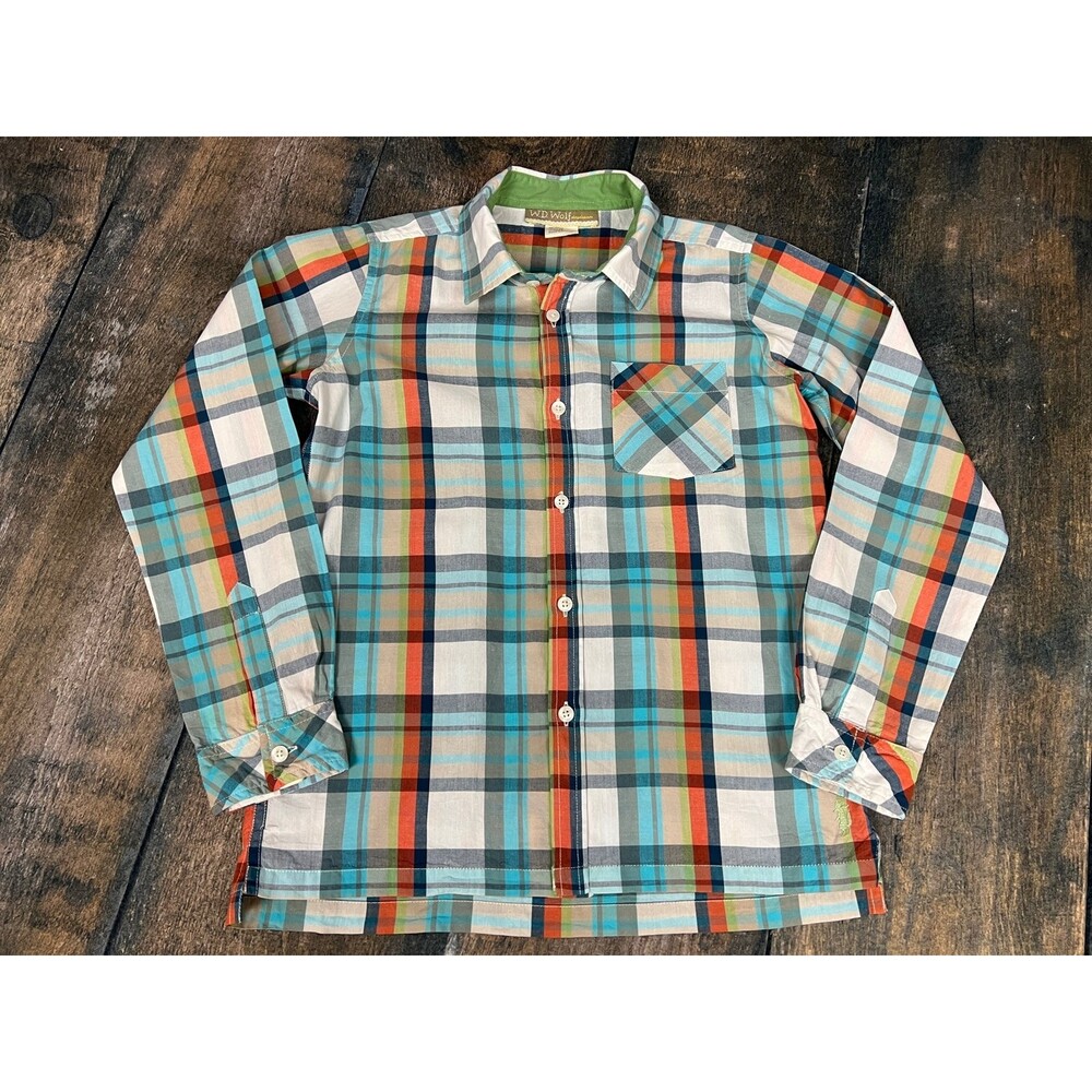 Well Dressed Wolf Boys Size 10 Merry & Bright Button Down Shirt